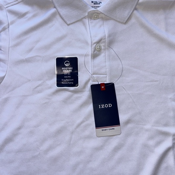 IZOD Kids White Polo Shirt - Picture 5 of 9